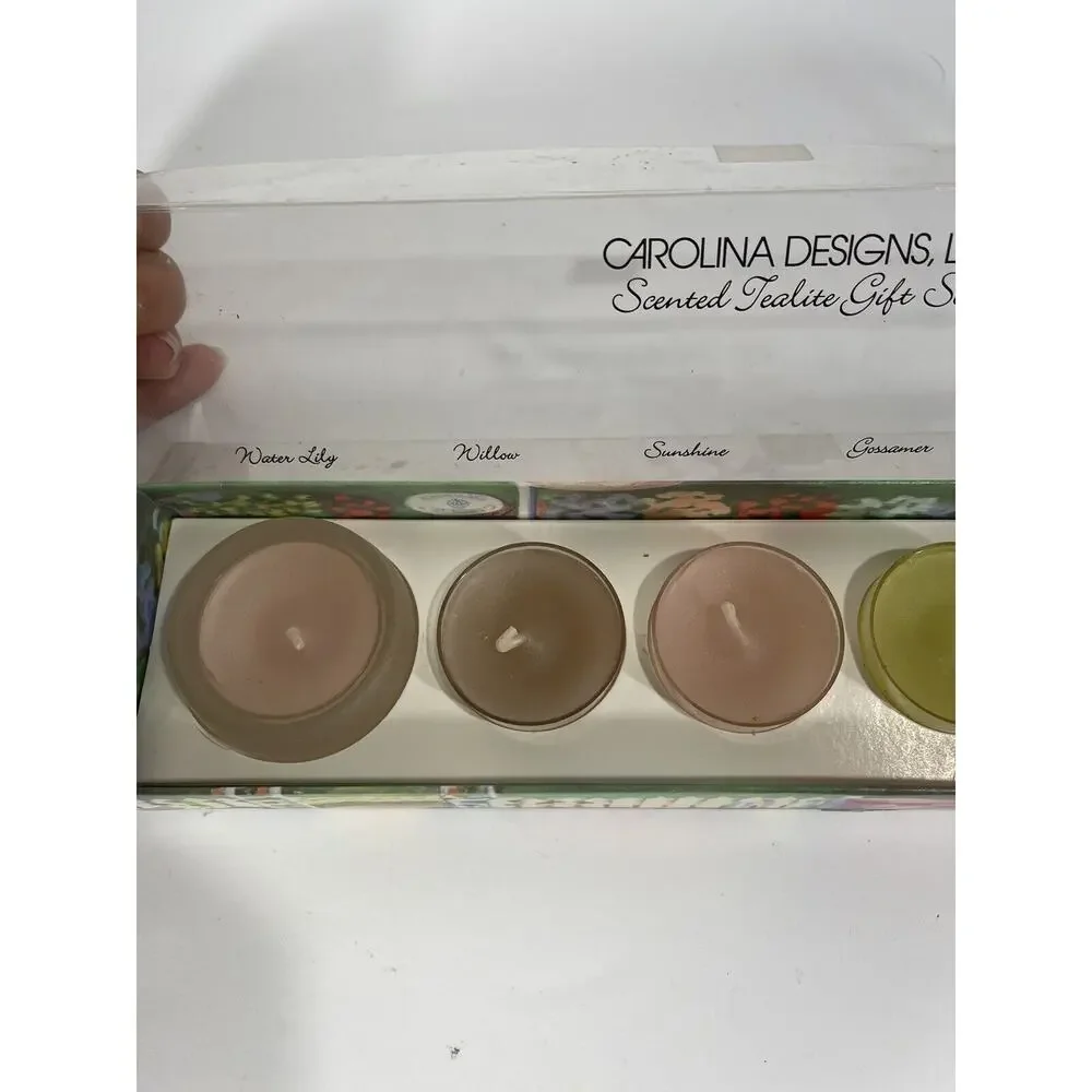 Carolina Designs Scented Tealite Gift Set 6‎ Candles & 1 Holder Tea Light Candle